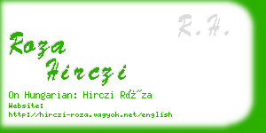 roza hirczi business card